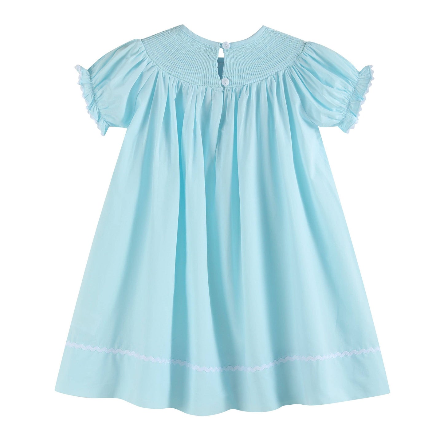 Light Blue Daisy Smocked Dress