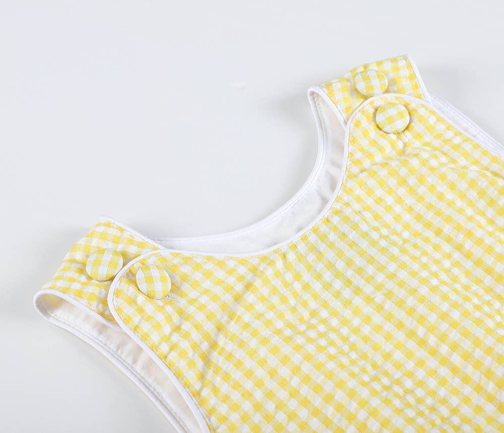 Sunshine Gingham Romper