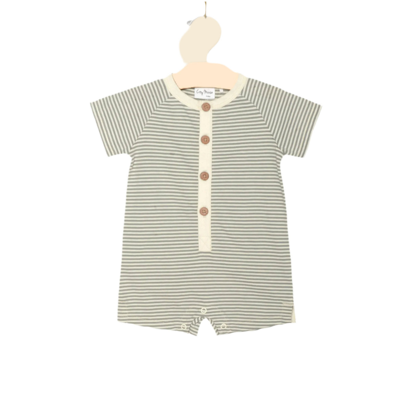 Striped Button Romper