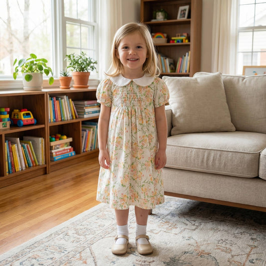 Spring Floral Smocked Dress