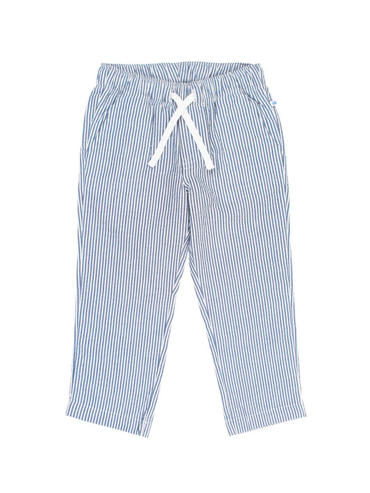 Classic Blue Seersucker Pull-On Pants