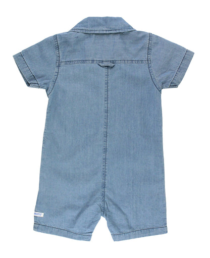 Denim Button-Up Romper