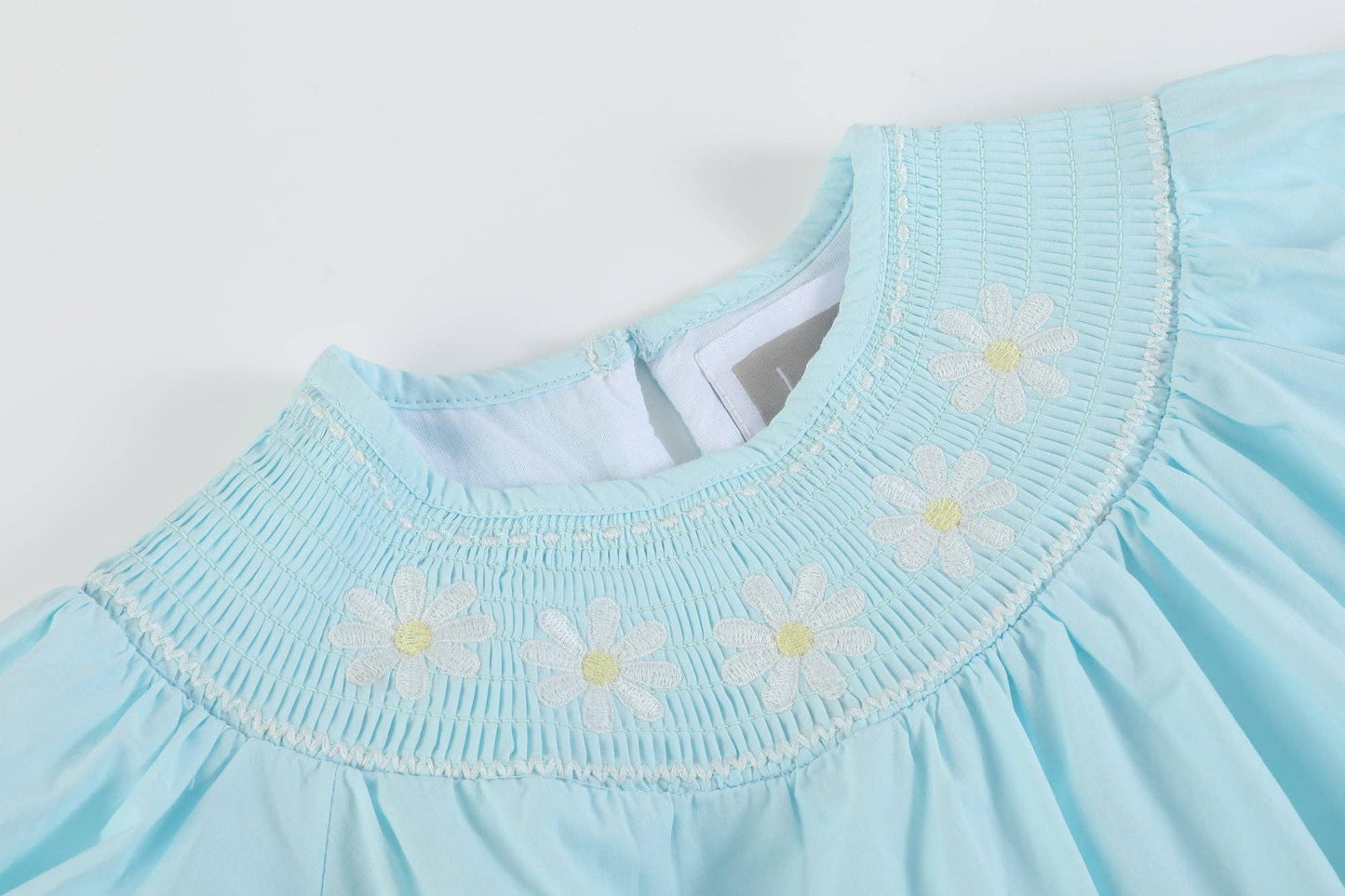 Light Blue Daisy Smocked Bloomer Set