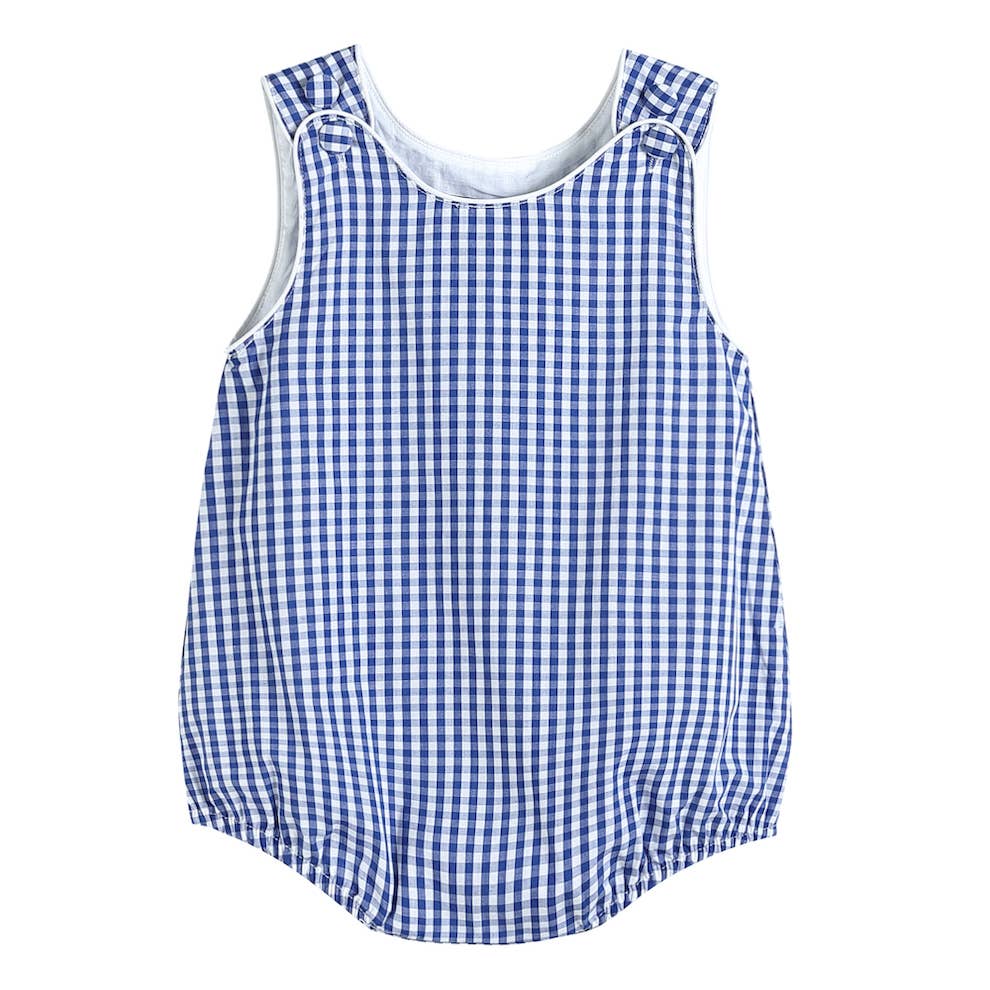 Blue Gingham Romper