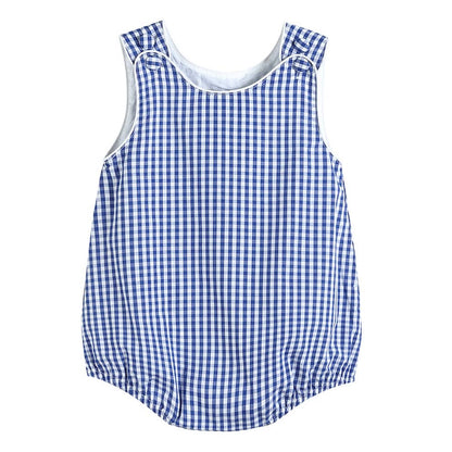 Blue Gingham Romper
