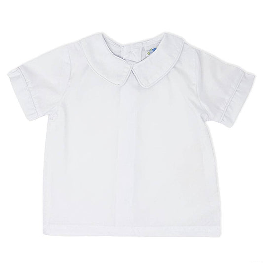 Boys Short Sleeve Peter Pan Collar Shirt