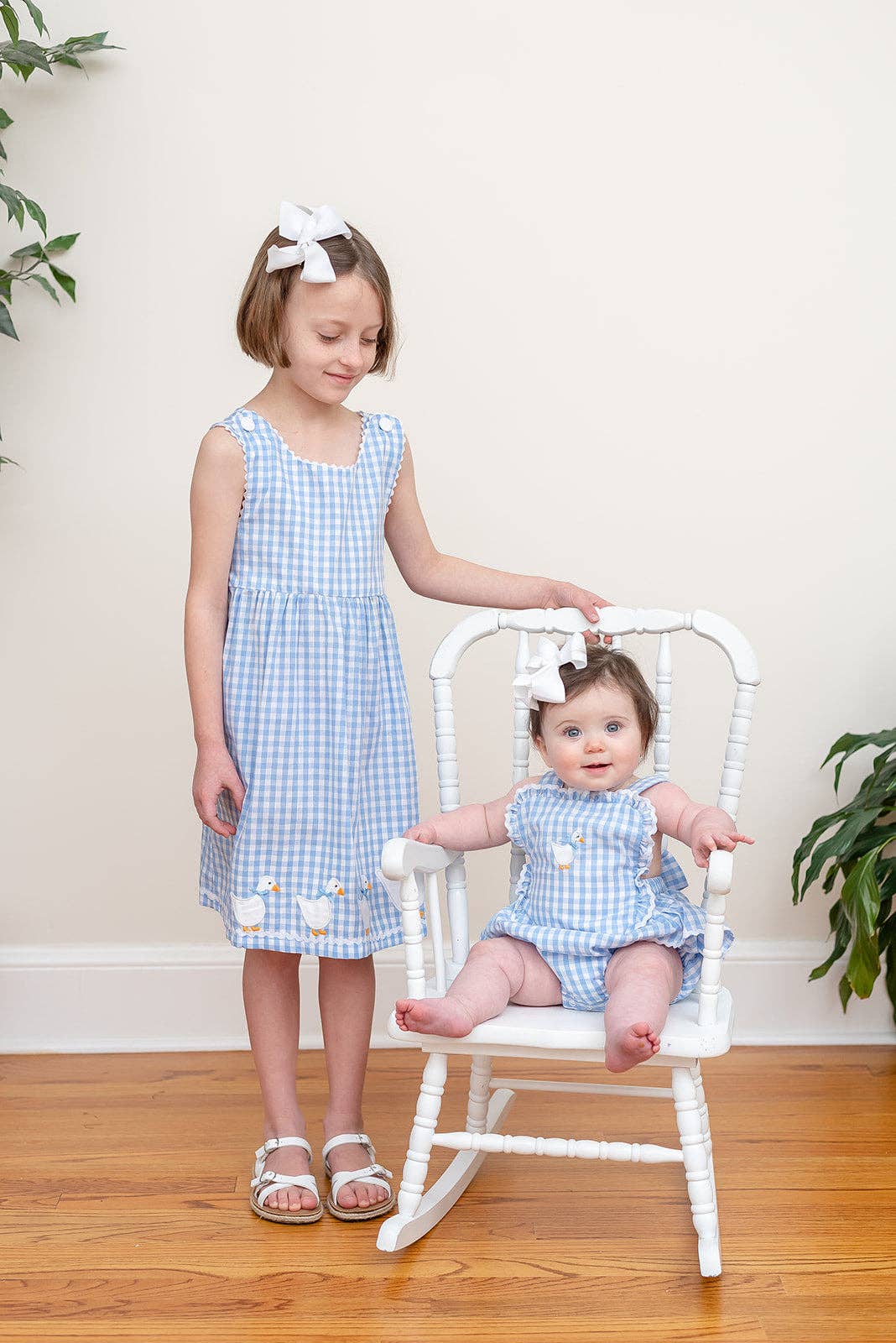 Gingham Goose Romper