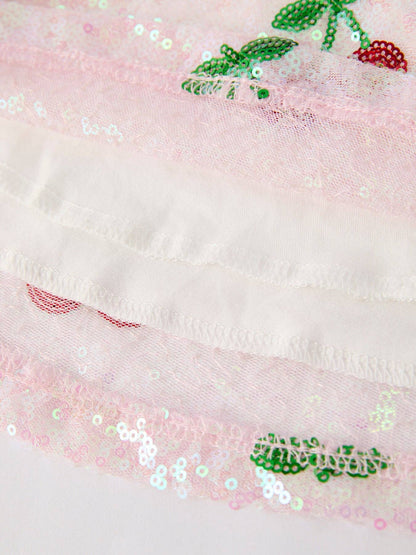 Sweet Cherry Sequins Dress