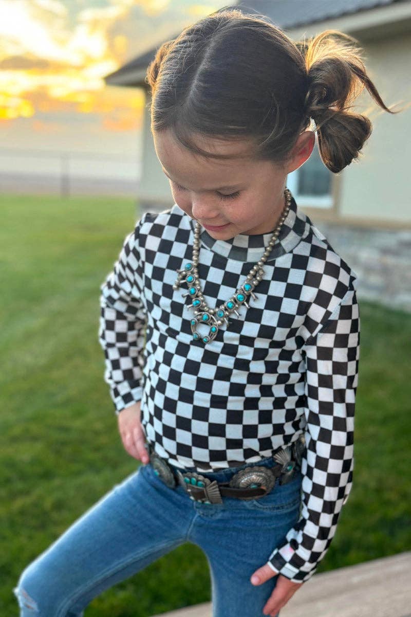 Checkered Mesh Top