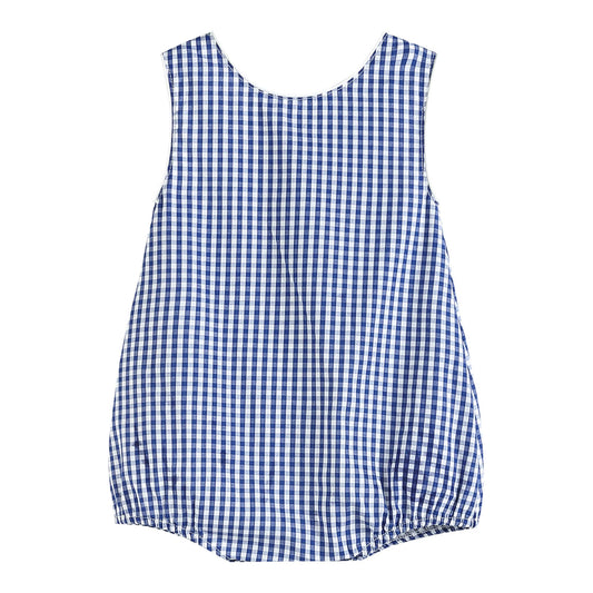 Blue Gingham Romper