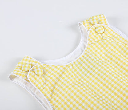 Sunshine Gingham Romper