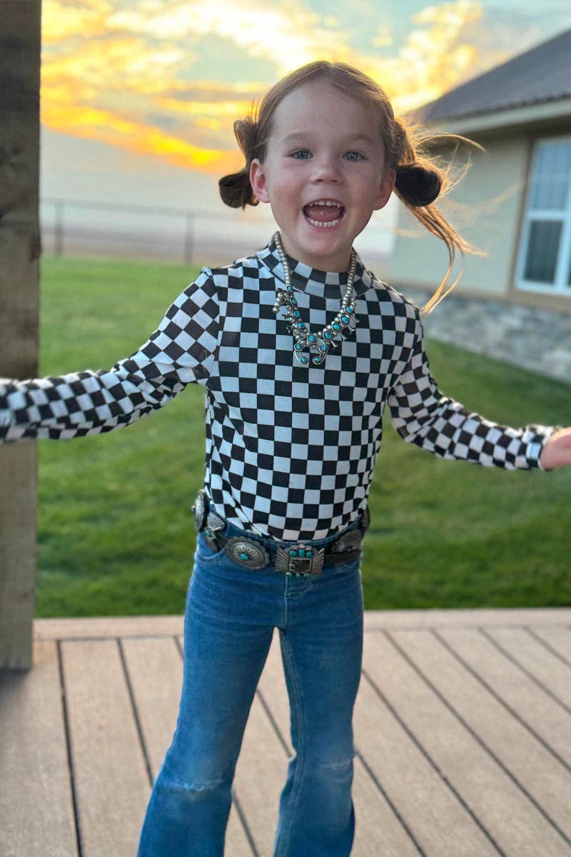 Checkered Mesh Top