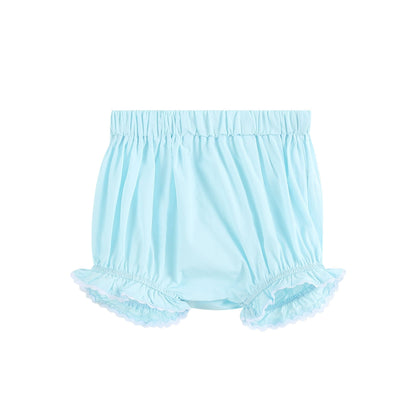 Light Blue Daisy Smocked Bloomer Set