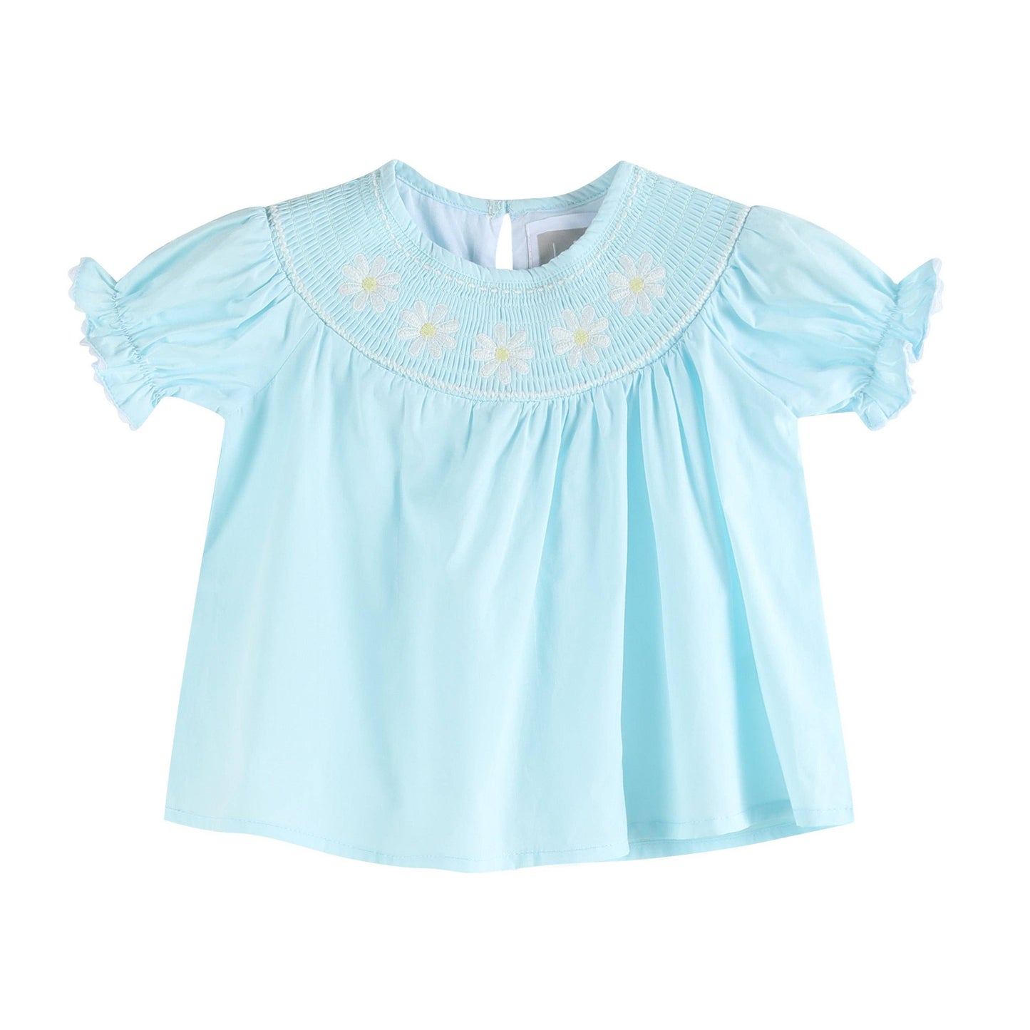 Light Blue Daisy Smocked Bloomer Set