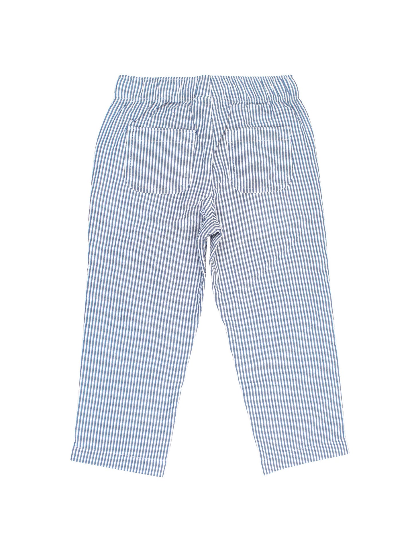 Classic Blue Seersucker Pull-On Pants