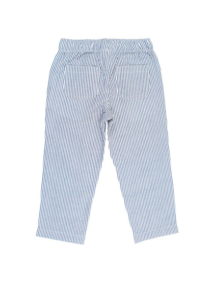 Classic Blue Seersucker Pull-On Pants