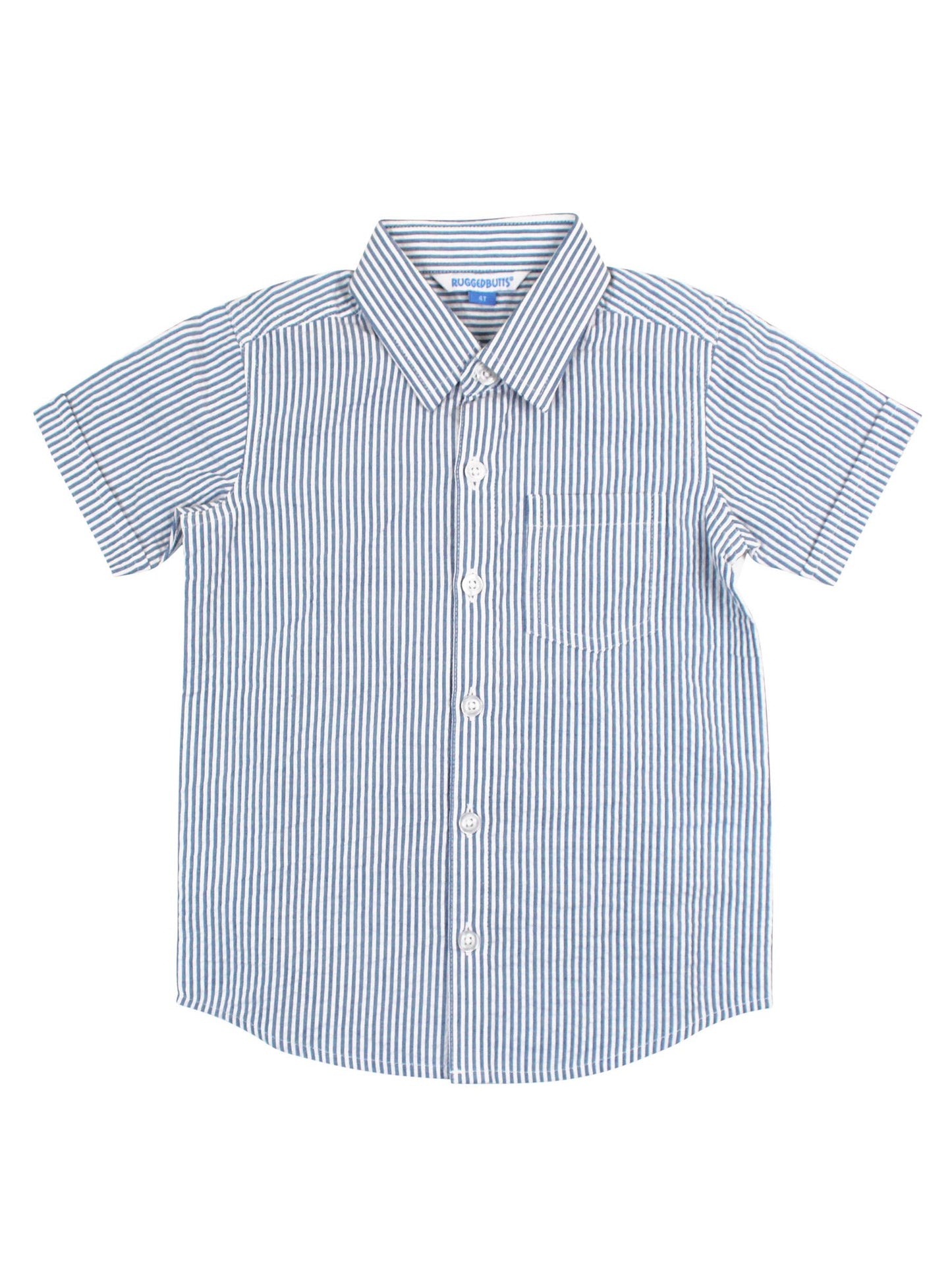 Blue Seersucker Button Down