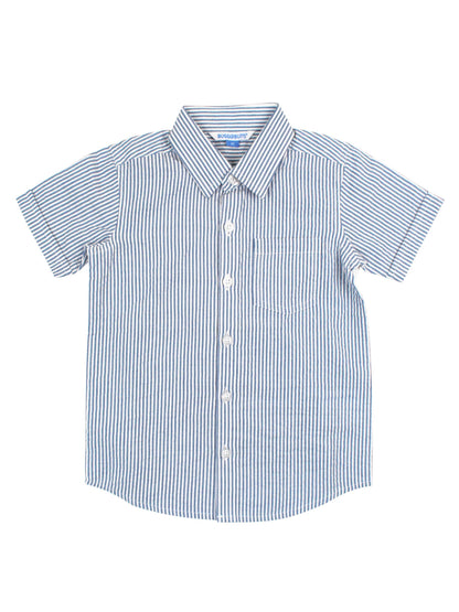 Blue Seersucker Button Down