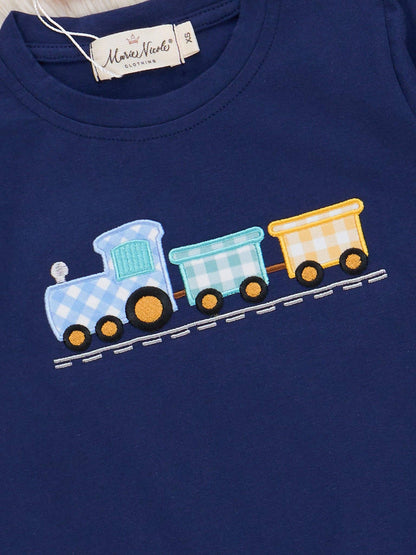 Crewneck Gingham Train Set