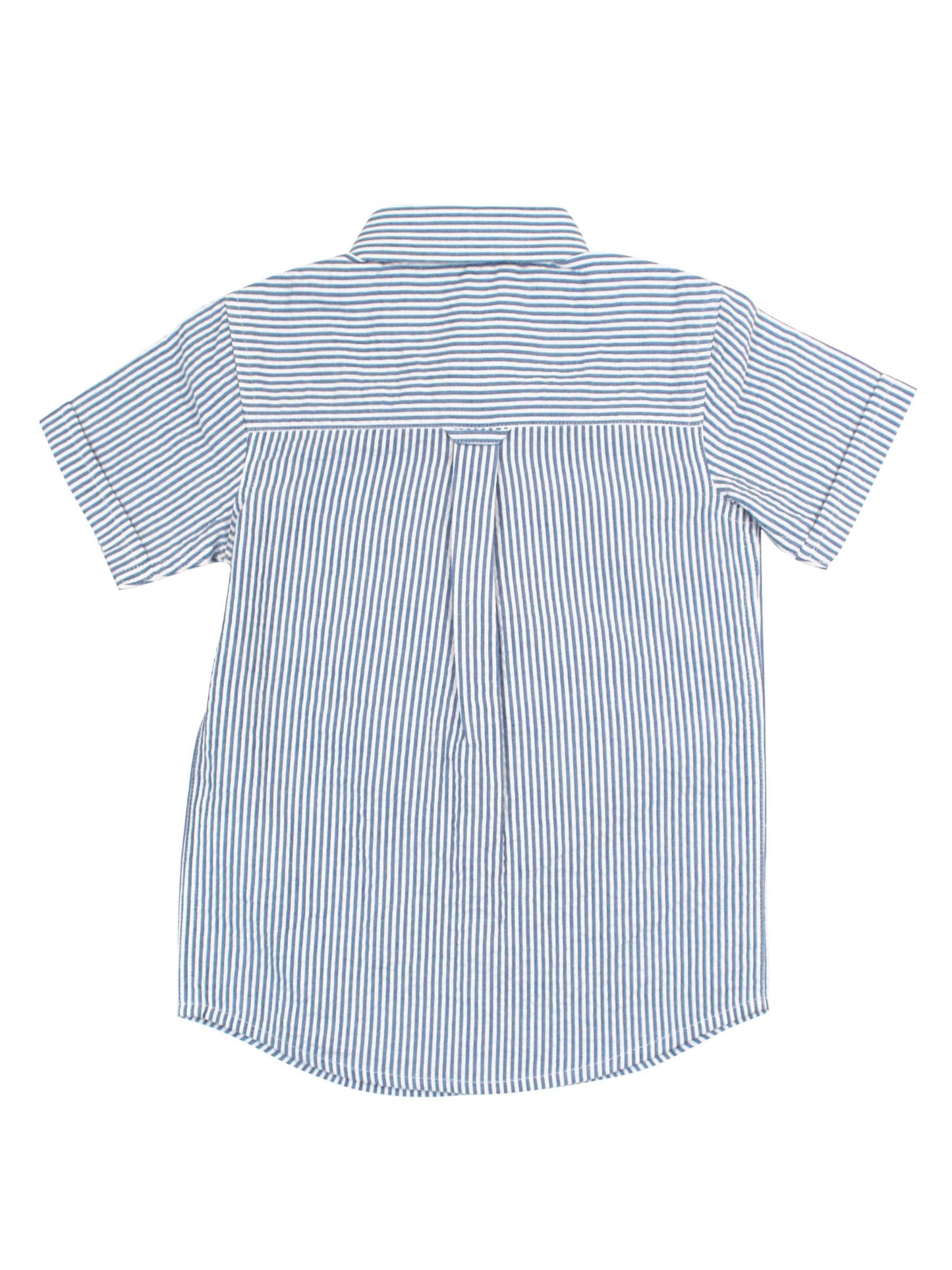 Blue Seersucker Button Down