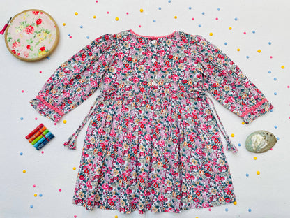 Pink Bloom Overlap Dress