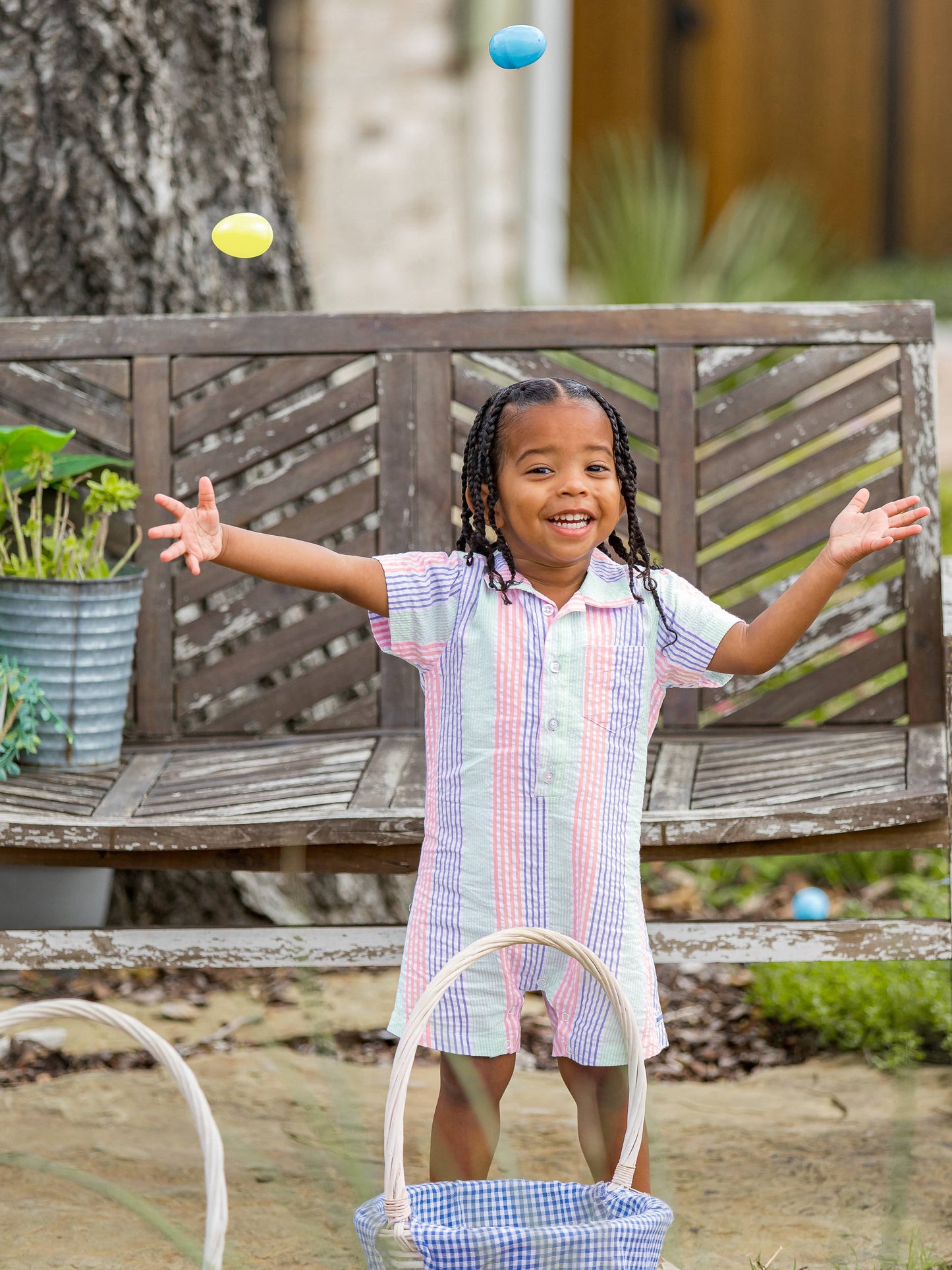 Colorful Seersucker Romper