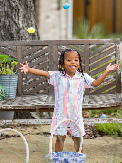 Colorful Seersucker Romper