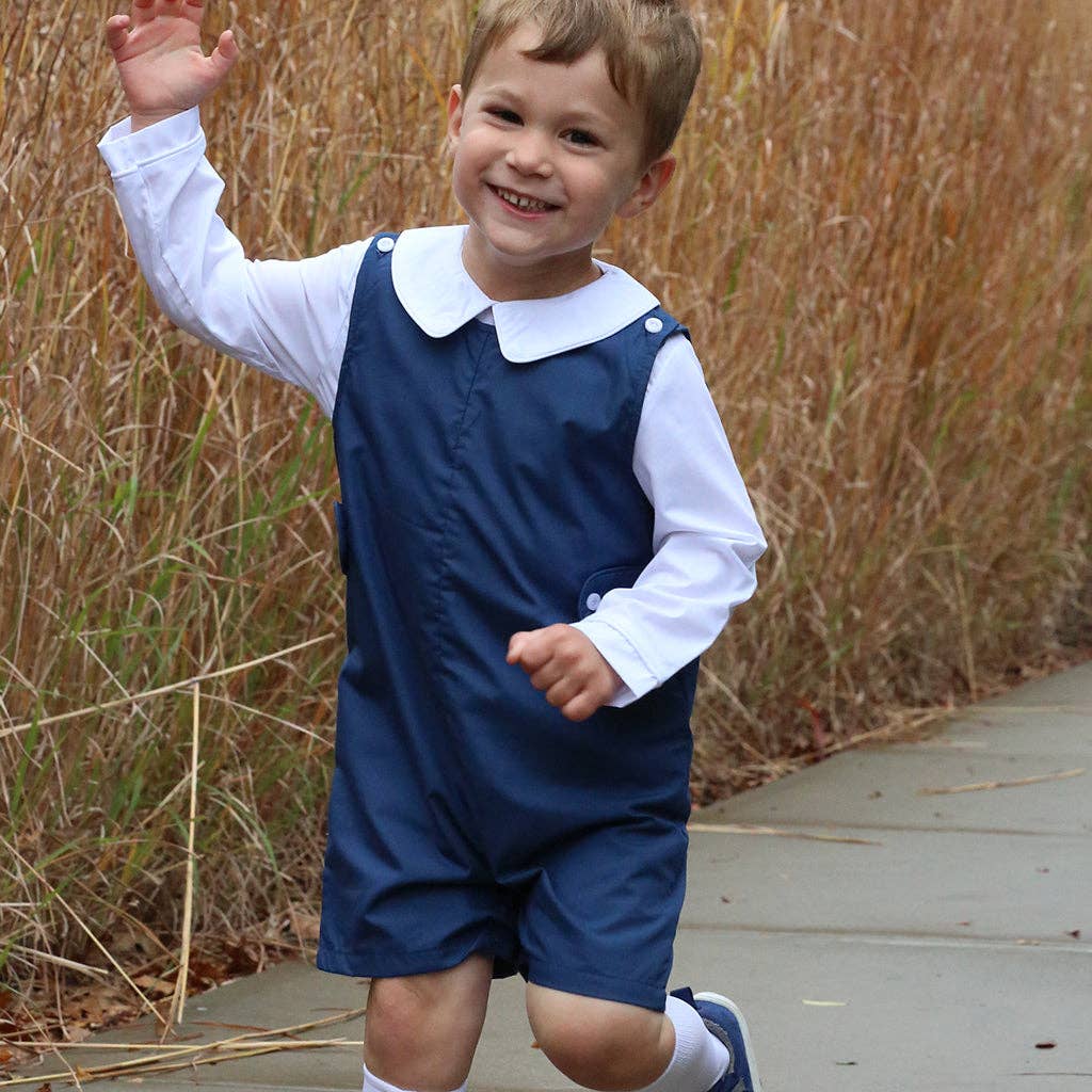 Boys Long Sleeve Peter Pan Collar Shirt