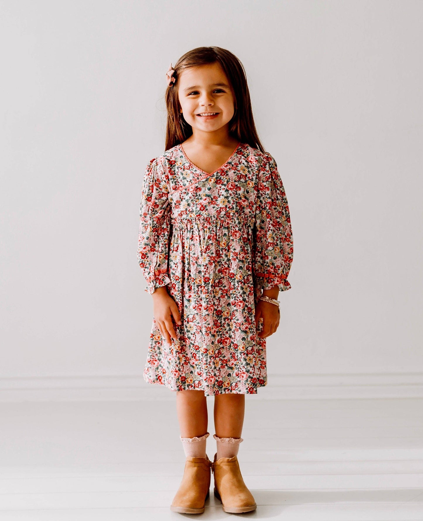 Pink Bloom Overlap Dress
