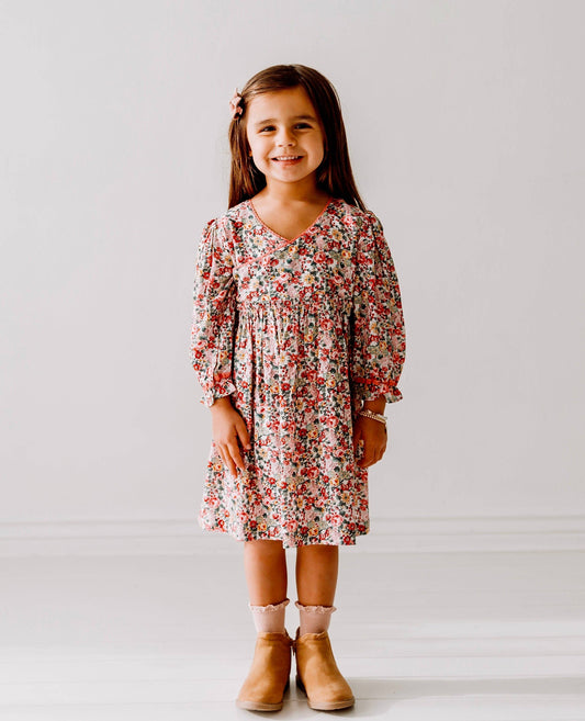 Pink Bloom Overlap Dress